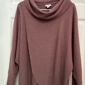 LuLaRoe Kristen Dusty Rose Cowl Neck Sweater